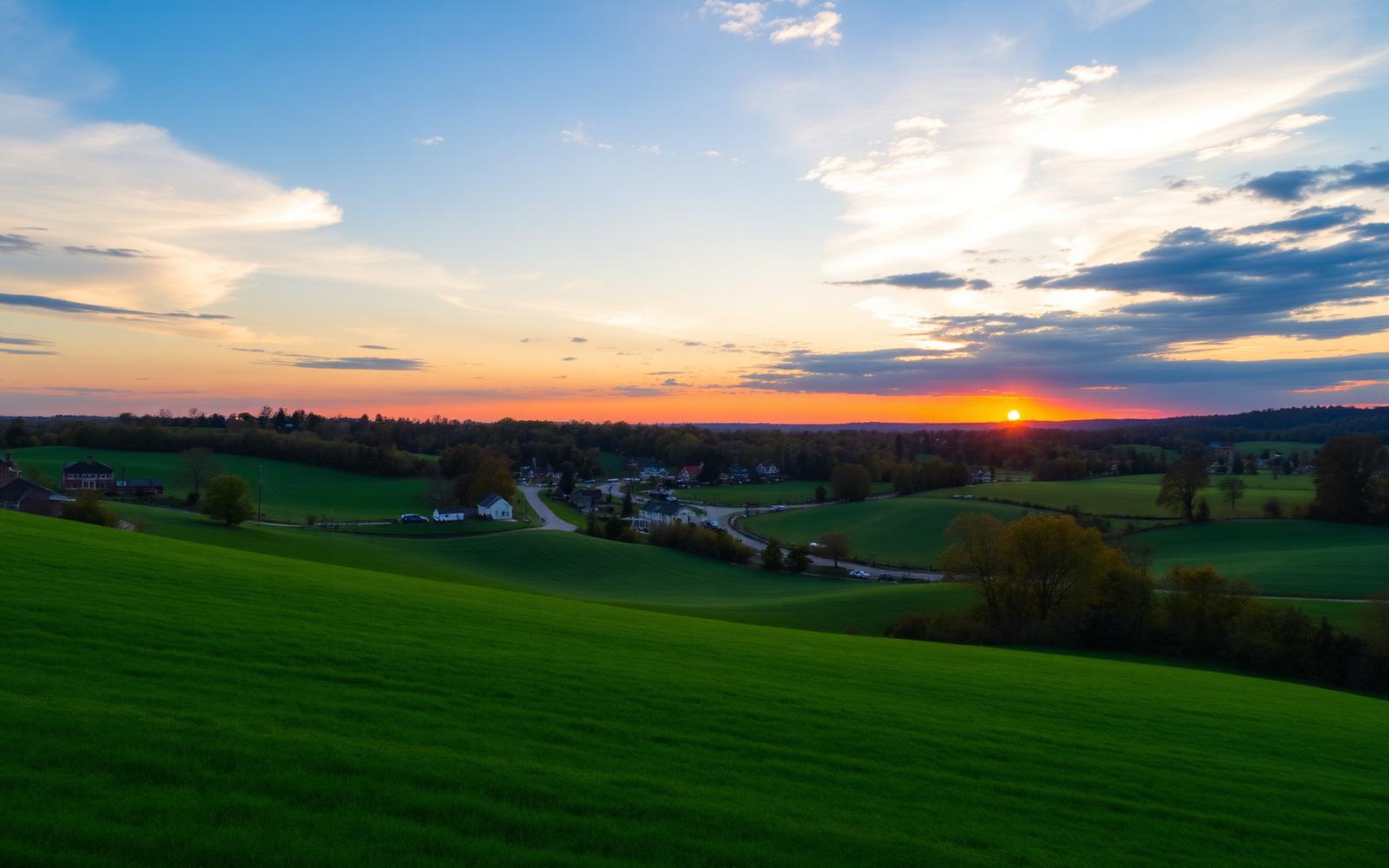 Rolling countryside near Amelia Court House, Virginia